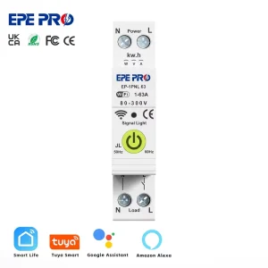 PEPRO Smart WiFi Circuit Breaker 1 63A AC 80 300V Surface Mount Tuya Life APP Remote Control Timer Scheduling Overload Circuit