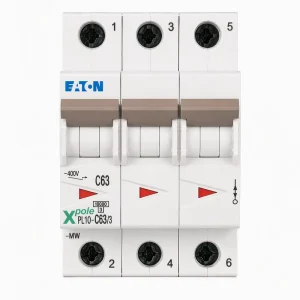 PL10 Series MCB Miniature Circuit Breaker 3P 4P 63A C Curve 10kA 400V AC 50Hz 60Hz CE Certified Factory Direct Stock