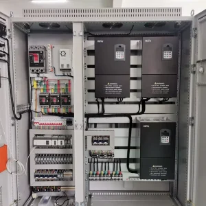 PLC HMI VFD Control Cabinet IP54 Protection Copper Busbar for Automotive Assembly Water Power Distribution