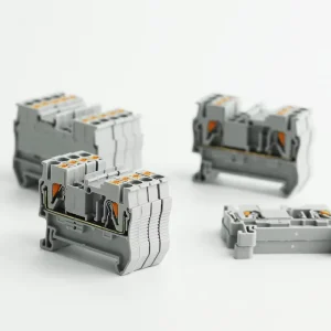 PT 2.5 Straight Through Spring Push-in Terminal Blocks 10A Nickel Plated Brass 11-20 AWG 150A
