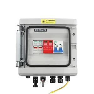 PV Distribution Box 1 in 1 out 500V IP65 Waterproof Dustproof Complete DC Surge Protection Combiner Box 1000V