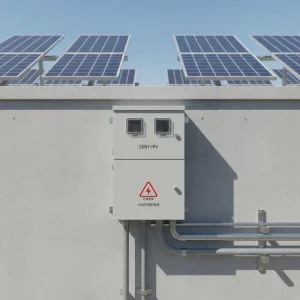 PV Grid Tie Box Energy Meter Data Collector 100A 380V Galvanized Steel Distribution Box IP65 Rated Prepayment Function Outdoor