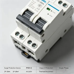 PYD1 C Household Surge Protection Device 2P 20kA Class C AC220V