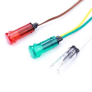Panel Mount LED Indicator LED Pilot Light Neon Indicator with Lead Wires