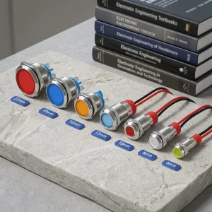 Panel Mount Metal LED Indicator Light with Various Sizes 6mm 8mm 10mm 12mm 16mm 19mm 22mm Easy Connection for Wire Leads