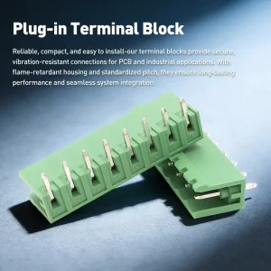 Panel Mount Pluggable Brass Terminal Block Straight Pin 5.0 5.08MM Plug In