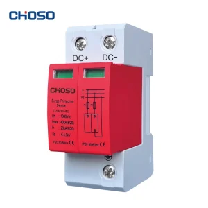 Parafoudre T2 DC 600V-1000V 2P 20kA 40kA Surge Protective Device CSPD-40 Solar PV Energy Storage System Lightning PBT CE