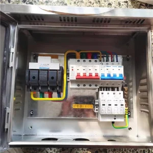 Photovoltaic Grid connected Stainless Steel Cabinet Distribution Box 30KW Model 380V 220A IP54 Rated Photovoltaic Power Access