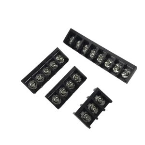 Pitch 9.5mm Black Power Terminal PCB Grid type Terminal Block 300V 30A Rear enclosed Backless Fence type PCB Terminal Block