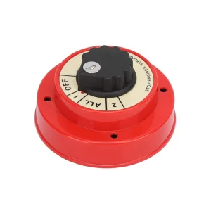 Plastic Metal Panel Red 4 Way Medium Duty Dual Battery Disconnect Switch 4 Positions Power Selector DC 6-32V 250A