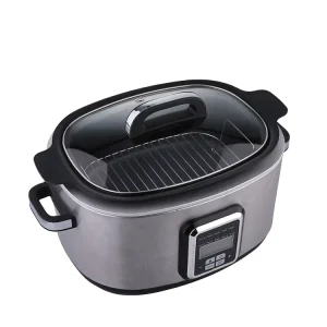 Portable 10 in 1 Electric Multi Slow Cooker with Stew Sear Stove Top Oven Steamer Function