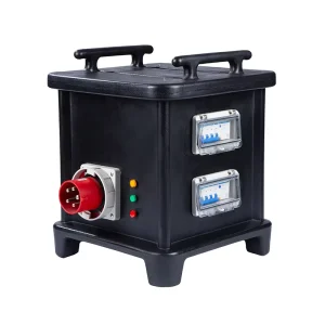 Portable Handheld Industrial Waterproof Power Distribution Box With Red Plug Indicator Light Outdoor Temporary Power Cabinet