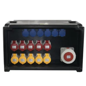Portable IP67 Stage Power Distribution Equipment for Stages Power Box 63A 5P 3Phase Input 6-16A and 10-32A 5P Output with MCB