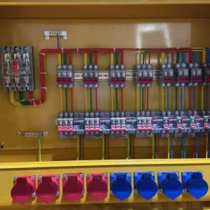 Portable Power Distribution Box 3 Phase Site Distro 11 Way MCB 8 Socket Mix Industrial Outlet Panel for Construction Workshop