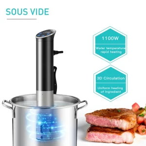 Portable Sous Vide Waterproof IPX7 Sous Vide Immersion Slow Cooker for Food Vacuum Sealer Machine