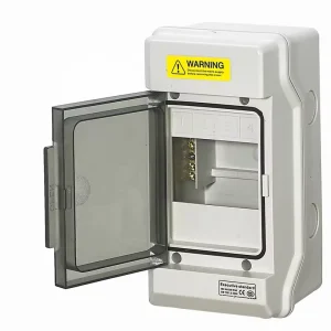 Portable Waterproof Outdoor 4 Way Distribution Box Power MCB Enclosure Switchboard Plastic Enclosure for Outdoor Power Equipment