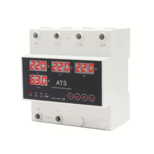 Power Automatic Transfer Switch ATS 63A 100A Over Voltage Protector with Phase Selector Changeover Switch