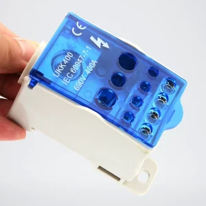 Power Distribution Block UKK 250A Waterproof Junction Box Din Rail Connector Brass Terminal Connector Block