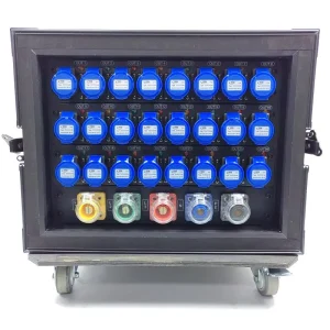 Power Distro 24 Way 3 Phase Power Distributor Box for Stage Lighting Quadro Tomadas Se Palco Industrial Grade Hub Socket Box