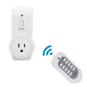 Power US Plug Socket 433.92Mhz Wireless Remote Control Contact On/Off Light Switch Battery Powered 15A