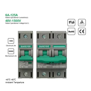 Price Dc Mcb Dc Mcb 1000v 800v 1500v 1 2 3 4pole 125A Dc Mcb Breaker Miniature Circuit Breaker