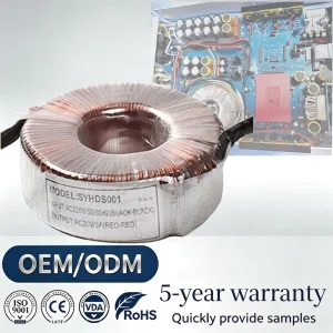 Primary 220V 50 60Hz 1200W 10000W Single Phase High Efficiency 24V 24 Toroidal Transformer