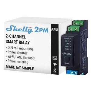 Pro 2PM Wi-Fi LAN for 2-Channel Smart Relay Power Metering Home Automation Compatible Alexa Remote Control