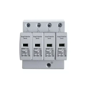 Professional T1 4P Surge Protective Device 40kA 385V AC SPD BRM7 40Y Lightning Arrester for Industrial Power Supply System