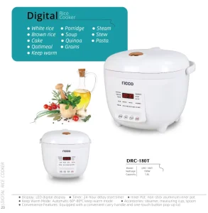 Programmable Electric Slow Cooker with Ceramic Pot Auto Keep Warm Multi Function Stew Household Use Plastic Outer Pot