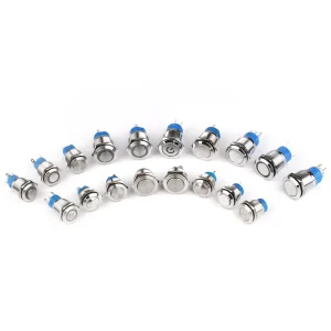 Push Button Switch 12mm 16mm 19mm 22mm Metal Momentary Push Button Switches with Light