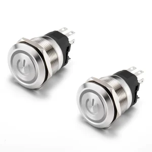Push Button Switch 16mm 19mm Momentary Type 1NO1NC Stainless Steel for Button Switch Assembly