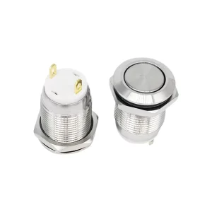Push Button Switch Manufacturer 12mm IP67 Flat Head Metal Push Button Momentary Latching Push Button Switches Without Led