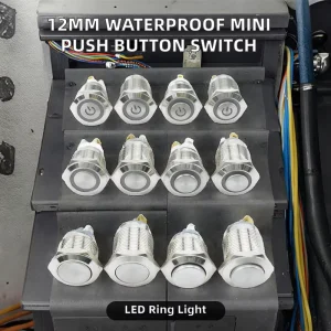 Push Button Switch Push Button Switches L19 19mm Flat Metal Dot Illumination for Switch Light
