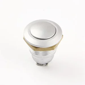 Push Button Switch SPST Panel Mount Round Metal Waterproof IP67 Latching Momentary Push Button Switch