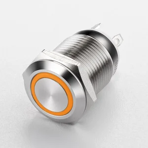 Push Button Switch Type Stainless Steel NO NC Latching Ring LED for Equipment