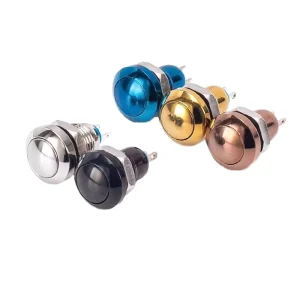 Push Button Switches IP65 8mm 10mm Waterproof On Off Momentary Metal Switch Weatherproof