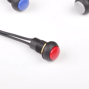 Push Button Switches IP67 Waterproof Momentary 12mm Push Button Switch with Potted Wire