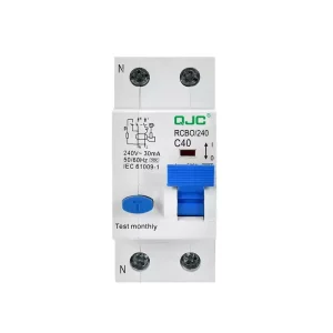 QJC 2P4P6 63A Residual Current Circuit Breaker with Overcurrent Protection RCBO