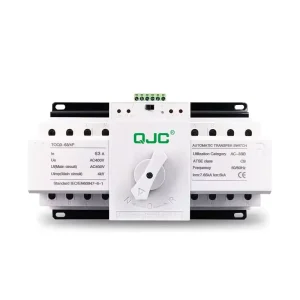 QJC 4P 63A 230V MCB Type Dual Power Automatic Transfer Switch ATS