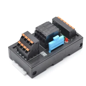 QMY400ASL 4 Bit NPN 24V Electromagnetic Relay Module 5A 250V Output with Relay Socket Plug In Terminal Block for Control System
