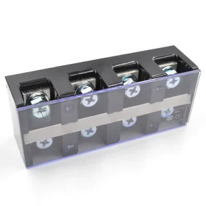 QTB 10004 101A 25mm2 High Current Barrier Terminal Block 4 Pole Screw Type Power Connector for Industrial Use