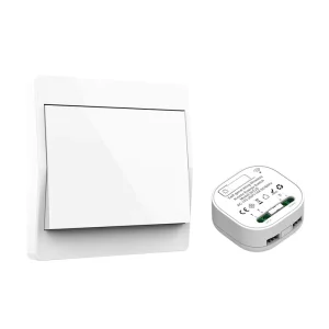 QX 301 RF433 Wireless Kinetic Energy Wall Switch No Battery Required Long Distance Waterproof Self Powered Light Remote Control