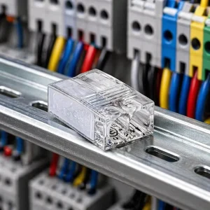 Quick Connect 2Pin Terminal Blocks Thin Fast Push in Power Wire Connector for Easy Junction Box Installation