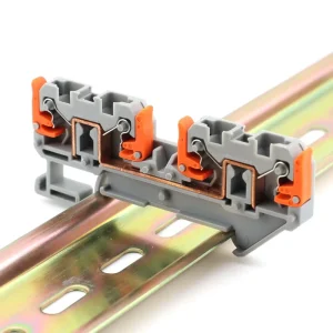 Quick Install Din Rail Terminal Block 2.5mm 24A 250V PA66 Material Pluggable Design for Energy Meter Applications