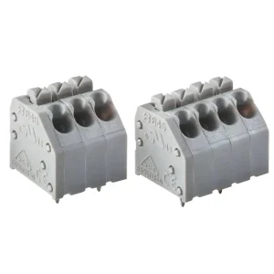 Quick Installation 3.5mm Pitch Lighting Connector Push In PCB Terminal Block with Spring Terminal 250V 8A Wave Soldering Design