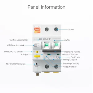 R3 Series Smart Circuit Breaker Plastic 2P 6kA OEM ODM 10A-100A Industrial Electronic Equipment