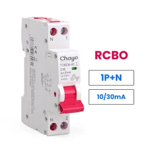 RCBO 1P+N 6KA 30mA 18mm Residual Current Circuit Breaker RCBO Overcurrent Protection Earth Leakage Curve
