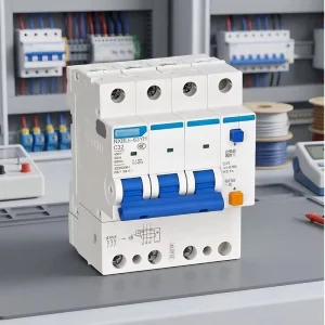 RCBO Circuit Breaker NXBLE-63YH 3P+N 30mA 6kA Residual Current Circuit Breaker 400VAC Household Air Switch