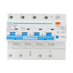 RCBO DZ158LE 125 4P 100A Residual Current Earth Leakage Circuit Breaker ELCB