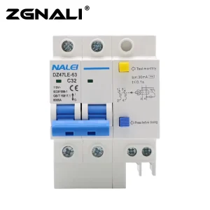 RCBO LMIDL2 Miniature Earth Leakage Circuit Breaker RCCB MCB 6-63A 1P+N 3P+N 6kA Residual Current PA66 Copper Protection